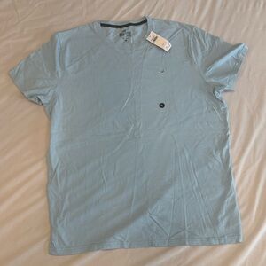 NWT Hollister Men’s Light Blue Crew Neck T-Shirt XL 100% Cotton Logo Tee